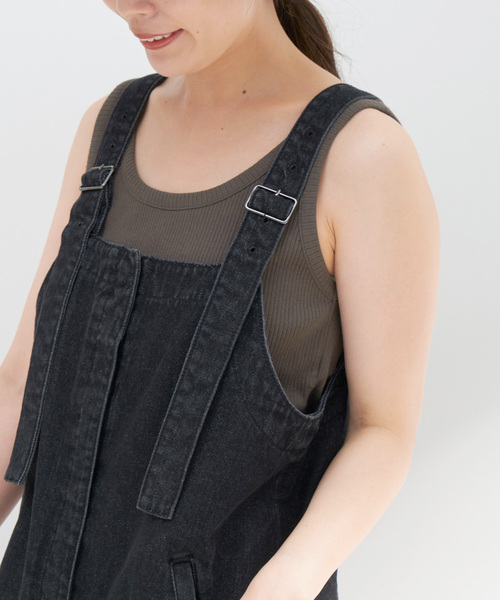 B.C STOCK(ベーセーストック)の「Gleamy/グリーミー 2WAYリブタンクトップ(タンクトップ・レディース・チャコールグレー/ピンク系その他/グリーン・FREE)」の16枚目の写真