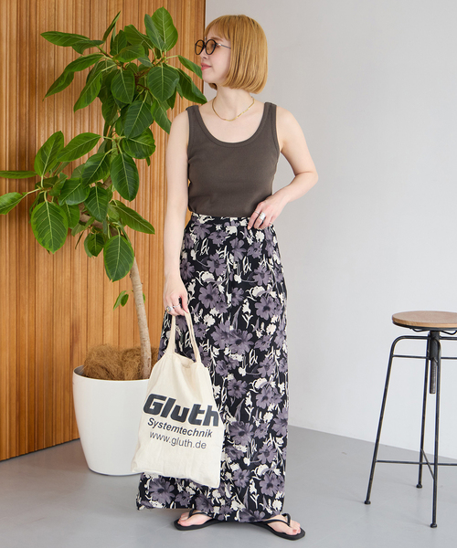 B.C STOCK(ベーセーストック)の「Gleamy/グリーミー 2WAYリブタンクトップ(タンクトップ・レディース・チャコールグレー/ピンク系その他/グリーン・FREE)」の17枚目の写真