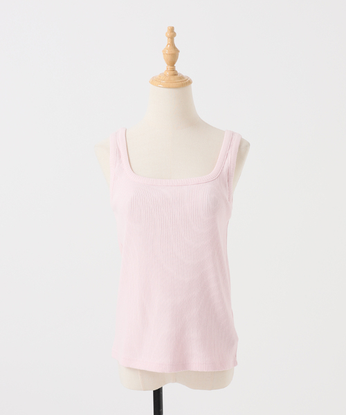 B.C STOCK(ベーセーストック)の「Gleamy/グリーミー 2WAYリブタンクトップ(タンクトップ・レディース・チャコールグレー/ピンク系その他/グリーン・FREE)」の12枚目の写真