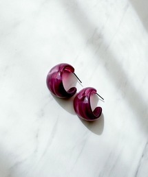 TIMELESS&THREE | マーブルフープピアス(ピアス(両耳用))