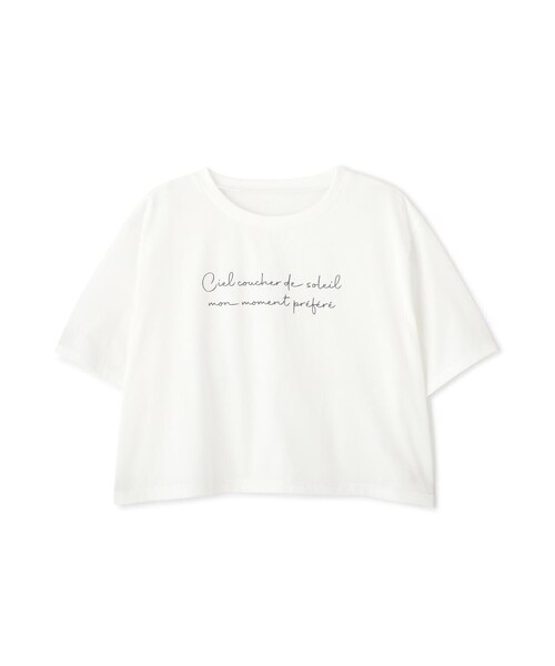 PROPORTION BODY DRESSING（プロポーションボディドレッシング）の「ショート丈ロゴＴシャツ（Tシャツ/カットソー・レディース・ホワイト系その他/ピンク・FREE）」の3枚目の写真
