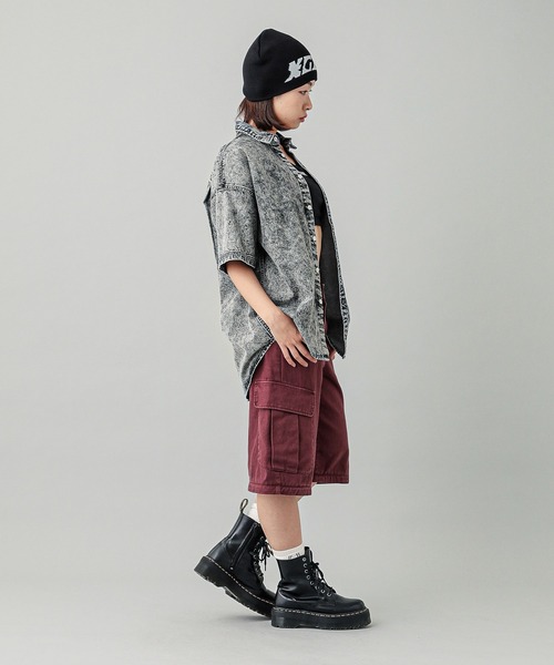 X-girl（エックスガール）の「2WAY CARGO PANTS（カーゴパンツ・レディース・ブラック/オリーブ/バーガンディー・XS/S/M）」の19枚目の写真