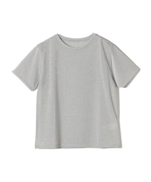 SHIPS(シップス)の「〈手洗い可能〉シアー ラメ クルーネック カットソー(Tシャツ/カットソー・レディース・シルバー/ブラック・ONE SIZE)」の11枚目の写真