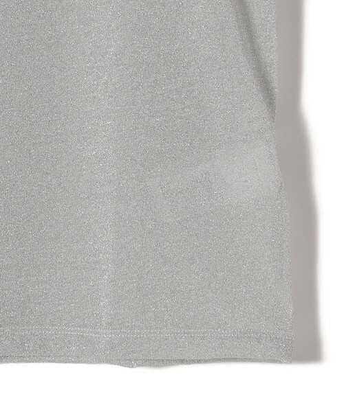 SHIPS(シップス)の「〈手洗い可能〉シアー ラメ クルーネック カットソー(Tシャツ/カットソー・レディース・シルバー/ブラック・ONE SIZE)」の7枚目の写真