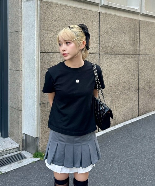 MAINLYTRULY（メインリィトゥルリィ）の「レイヤード プリーツ ミニスカート（スカート・レディース・グレー・S）」の11枚目の写真