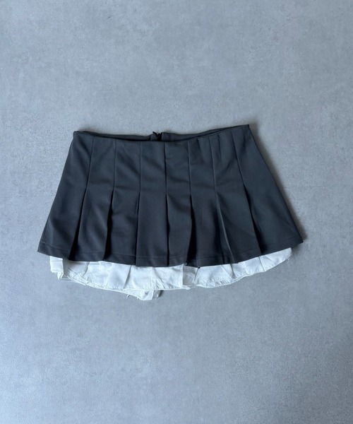MAINLYTRULY（メインリィトゥルリィ）の「レイヤード プリーツ ミニスカート（スカート・レディース・グレー・S）」の12枚目の写真