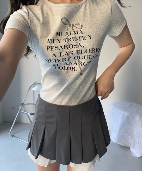 MAINLYTRULY（メインリィトゥルリィ）の「レイヤード プリーツ ミニスカート（スカート・レディース・グレー・S）」の17枚目の写真