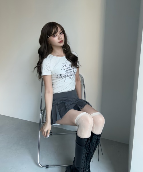 MAINLYTRULY（メインリィトゥルリィ）の「レイヤード プリーツ ミニスカート（スカート・レディース・グレー・S）」の18枚目の写真