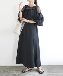 タフタ×チュールドッキングワンピース
