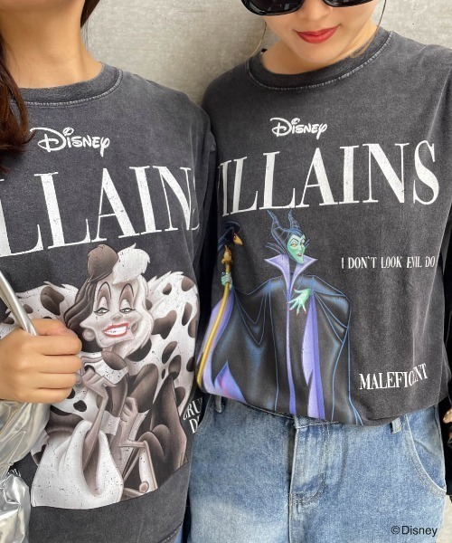 Disney(ディズニー)の「ヴィランズマガジンTシャツ《洗濯機で洗える》(Tシャツ/カットソー・レディース・ブラック系その他/ブラック/グレー・M/L)」の5枚目の写真
