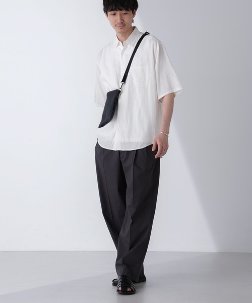 なのはな様　クルーネック　チャコール NANO universe（ナノユニバース）の「TCクールマックス ツータック