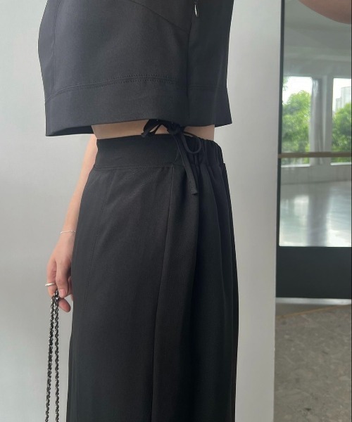 ウィルフリーチャコールワンピース　新品、未使用 タグ付き WILLFULLY（ウィルフリー）の「georgette removal stitch work