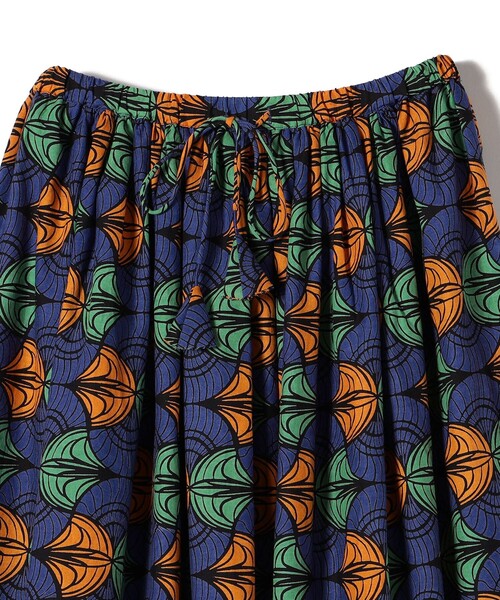 セール】SHIPS Colors:〈手洗い可能〉バティック プリント ギャザー  