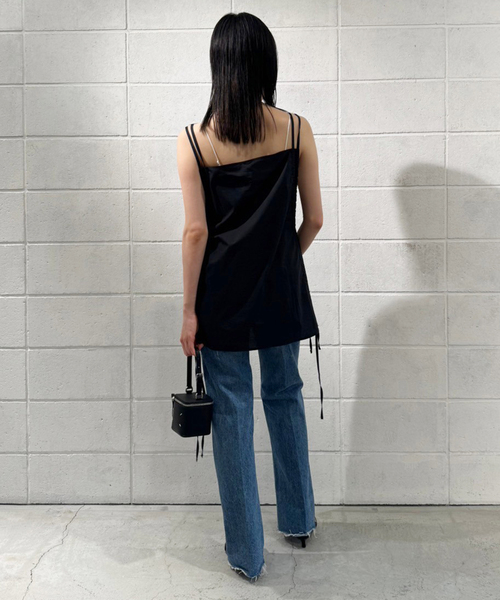 baserange ベースレンジ ベロアトップス ブラック Sサイズ セール】BASERANGE/ベースレンジ PICTORIAL STRAP トップス