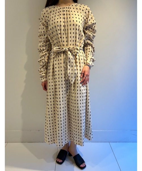 sara mallika（サラ マリカ）の「COTTON CUT JQD GATHER DRESS