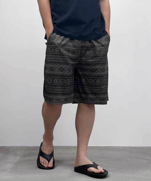 NAVY(ネイビー)の「総柄メッシュハーフパンツ(その他パンツ・メンズ・ブラック/ブルー/チャコールグレー/ホワイト系2/ホワイト系1/ネイビー・XL/L/M)」の4枚目の写真