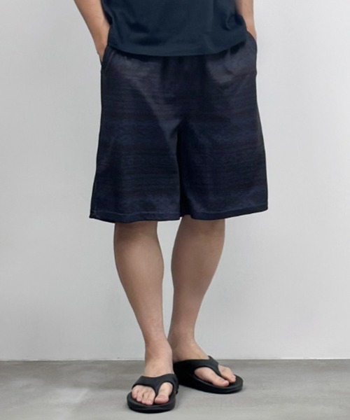 NAVY(ネイビー)の「総柄メッシュハーフパンツ(その他パンツ・メンズ・ブラック/ブルー/チャコールグレー/ホワイト系2/ホワイト系1/ネイビー・XL/L/M)」の6枚目の写真