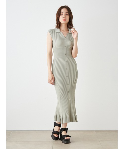 SNIDEL（スナイデル）の「フロントボタンノースリニット