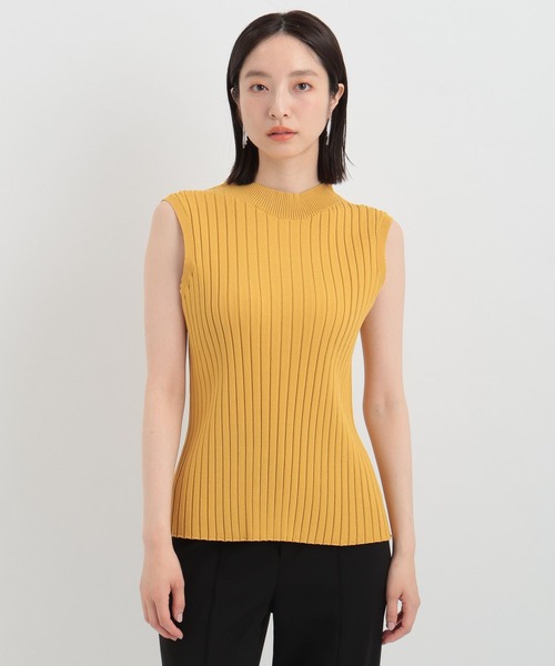 Andemiu（アンデミュウ）の「【洗えるUV】ワイドリブノースリーブニット136144（ニット/セーター・レディース・ホワイト/ブラック/イエロー/パープル・FREE）」の21枚目の写真