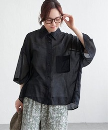 シアーボックスシルエットシャツ