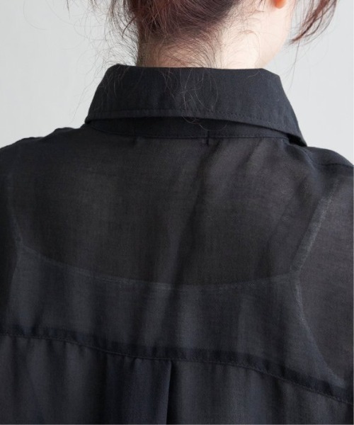 LBC(エルビーシー)の「シアーボックスシルエットシャツ(シャツ/ブラウス・レディース・その他23/オフホワイト/ブラック/ブルー・L/M)」の18枚目の写真