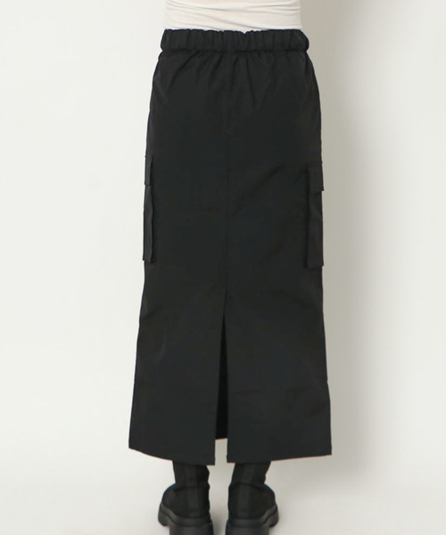 GORGE（ゴージ）の「《ドロスト×ポケット》レディース ロングカーゴスカート ミリタリー風 ストリート 春夏秋冬（スカート・レディース・ブラック/カーキ/チャコールグレー・F）」の7枚目の写真