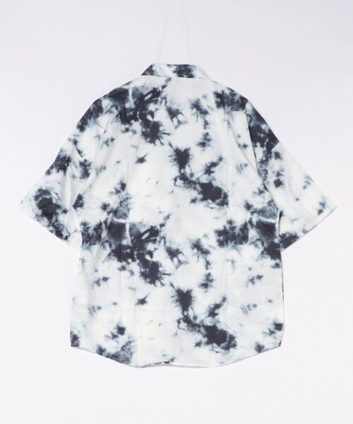 almo(アルモ)の「タイダイ風総柄プリントオーバーサイズ半袖シャツ(NEZ)(Tシャツ/カットソー・レディース・ブルー/ブラック・FREE)」の6枚目の写真