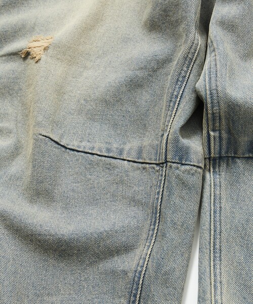 FREAK’S STORE/フリークスストア ワイドシルエット カーブ デニムパンツ/ダメージ加工（デニムパンツ）｜FREAK'S STORE（フリークスストア）