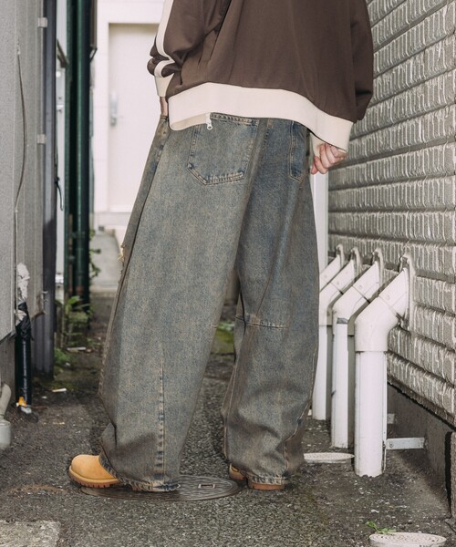 ストリートファッション ワイドパンツ ダメージ チェーン 楽天市場】ダメージ デニム ワイド パンツ レディース ボトム