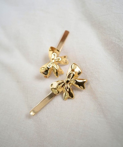 flower（フラワー）の「メタリックリボンピン（ヘアピン・レディース・ゴールド/シルバー・B/A）」の11枚目の写真