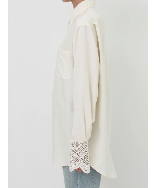 LAGUNAMOON（ラグナムーン）の「レースカフスシャツ（シャツ/ブラウス・レディース・インディゴブルー/ホワイト/ブルー・FREE）」の7枚目の写真