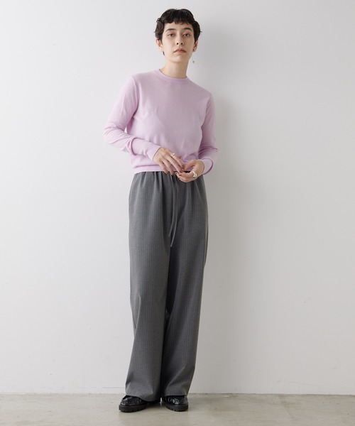 Whim Gazette(ウィムガゼット)の「ウールハイゲージプルオーバー(ニット/セーター・レディース・グレー/ベージュ/ベビーピンク/レッド/キャメル/ブラック・FREE)」の14枚目の写真