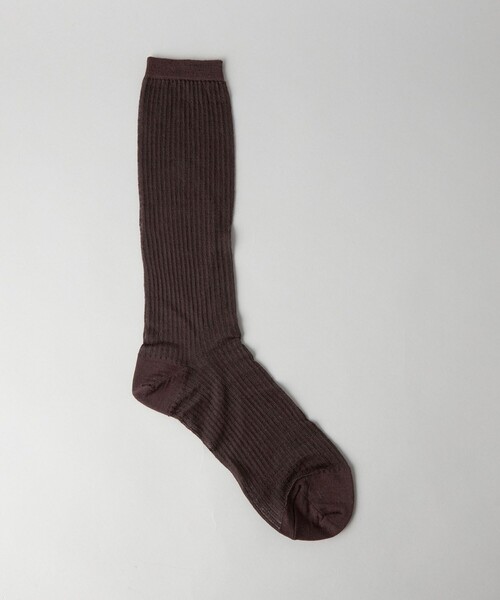 CITEN（シテン）の「＜CITEN＞ シアー リブソックス（ソックス/靴下・レディース・ライトブルー/ダークブラウン/ライトグレー・FREE）」の7枚目の写真