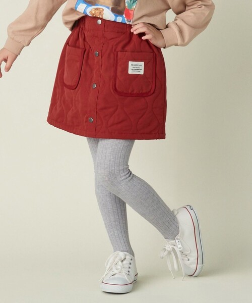 BEAMS mini(ビームスミニ)の「キルティング スカート 2024FW(90-150cm)(スカート・キッズ・ブルー系その他/レッド・90/100/110/120/130/140/150)」の2枚目の写真