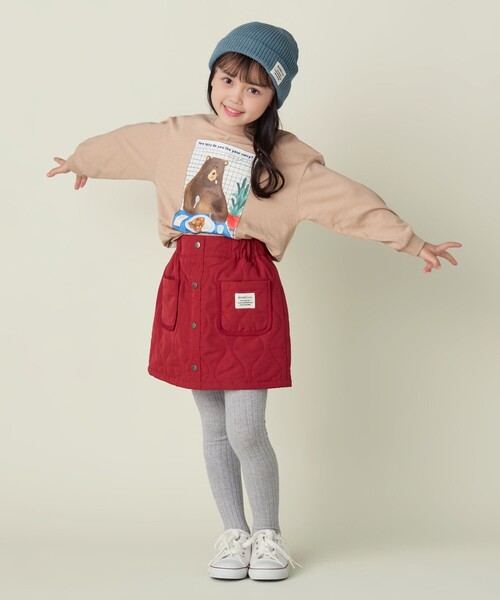 BEAMS mini(ビームスミニ)の「キルティング スカート 2024FW(90-150cm)(スカート・キッズ・ブルー系その他/レッド・90/100/110/120/130/140/150)」の5枚目の写真