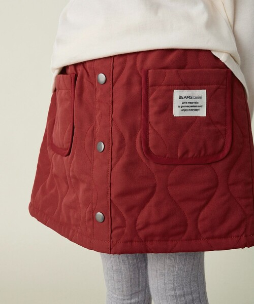 BEAMS mini(ビームスミニ)の「キルティング スカート 2024FW(90-150cm)(スカート・キッズ・ブルー系その他/レッド・90/100/110/120/130/140/150)」の13枚目の写真