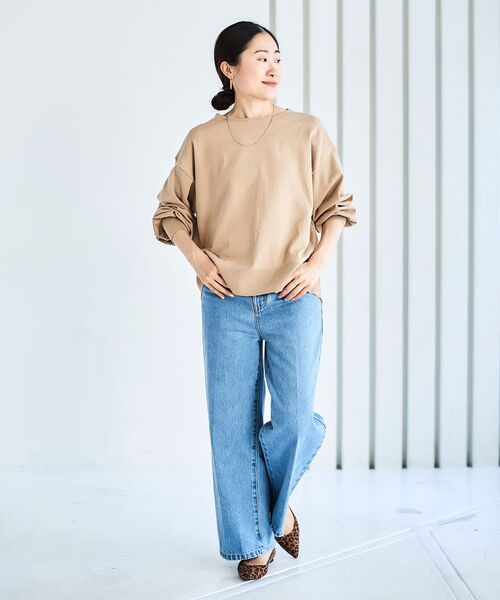 le.coeur blanc(ルクールブラン)の「ボリュームスリーブニットプルオーバー(ニット/セーター・レディース・ブラック/サンドベージュ/ボルドー・38)」の5枚目の写真