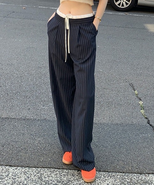 HALEY PESCA（ヘーリーペスカ）の「HALEY PESCA/ダブルウエスト　イージースラックス（スラックス・レディース・グレー/ネイビー・FREE/SMALL/MEDIUM）」の11枚目の写真