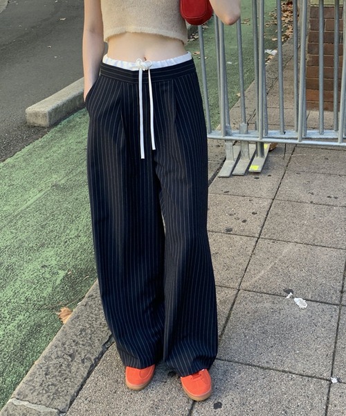 HALEY PESCA（ヘーリーペスカ）の「HALEY PESCA/ダブルウエスト　イージースラックス（スラックス・レディース・グレー/ネイビー・FREE/SMALL/MEDIUM）」の15枚目の写真