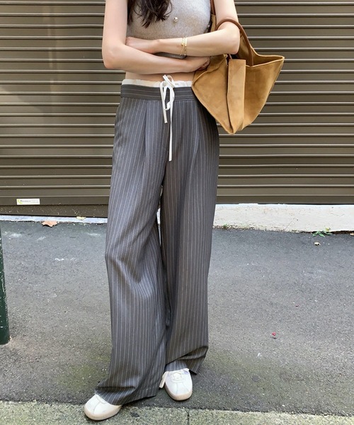 HALEY PESCA（ヘーリーペスカ）の「HALEY PESCA/ダブルウエスト　イージースラックス（スラックス・レディース・グレー/ネイビー・FREE/SMALL/MEDIUM）」の18枚目の写真