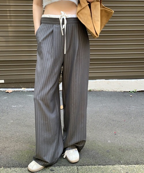 HALEY PESCA（ヘーリーペスカ）の「HALEY PESCA/ダブルウエスト　イージースラックス（スラックス・レディース・グレー/ネイビー・FREE/SMALL/MEDIUM）」の19枚目の写真