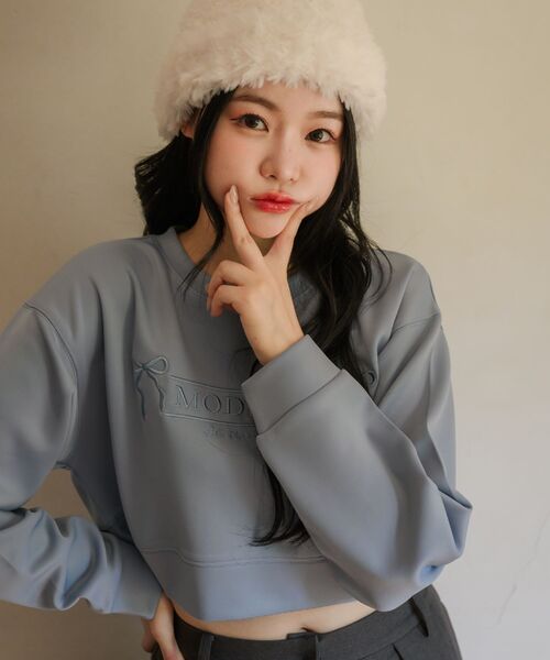 ぴちぽ ems excite（エムズエキサイト）の「リボン刺繍ポンチPO（Tシャツ