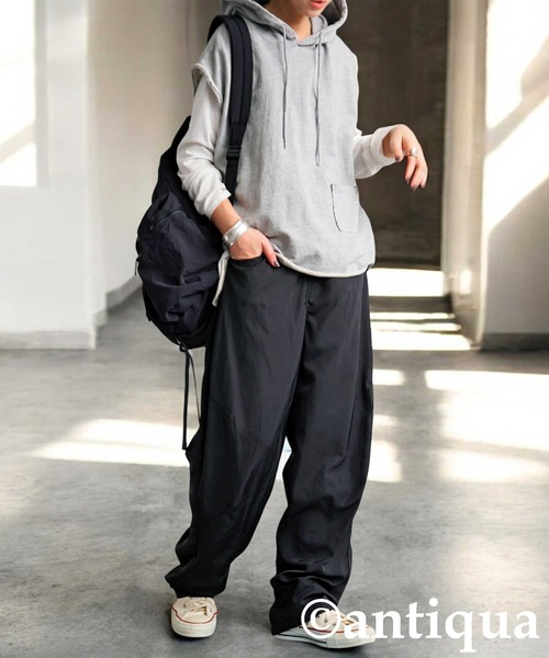 antiqua（アンティカ）の「タックパンツ（その他パンツ・レディース・カーキ/ブラック/グレー・R/P）」の4枚目の写真
