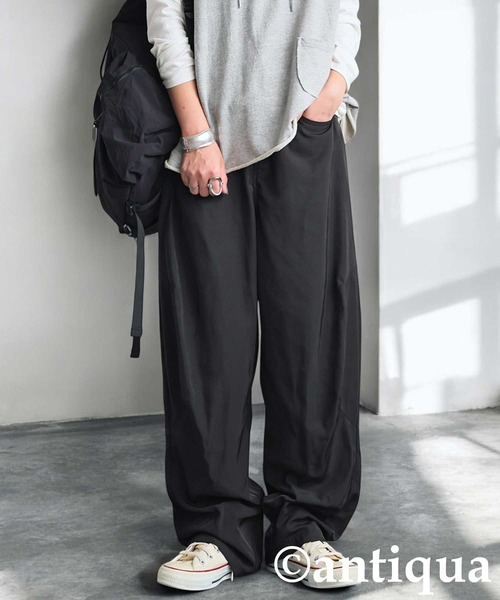 antiqua（アンティカ）の「タックパンツ（その他パンツ・レディース・カーキ/ブラック/グレー・R/P）」の5枚目の写真