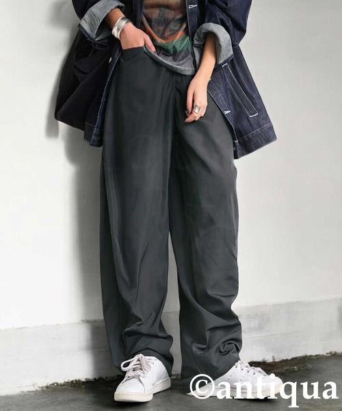 antiqua（アンティカ）の「タックパンツ（その他パンツ・レディース・カーキ/ブラック/グレー・R/P）」の11枚目の写真
