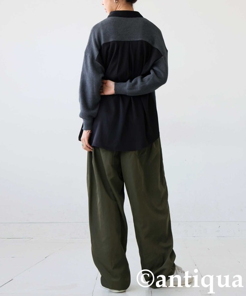 antiqua（アンティカ）の「タックパンツ（その他パンツ・レディース・カーキ/ブラック/グレー・R/P）」の21枚目の写真