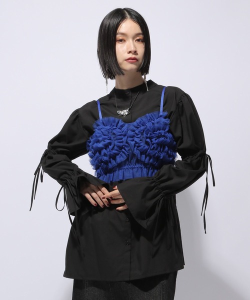 HARE（ハレ）の「【WEB/一部店舗限定】2Pチュールビスチェ＊2WAYシャツ