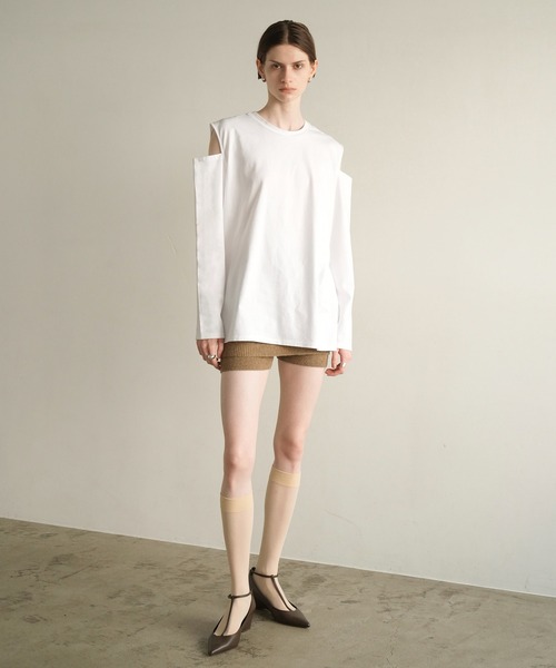 CLANE（クラネ）の「SHOULDER CUT TOPS（Tシャツ/カットソー