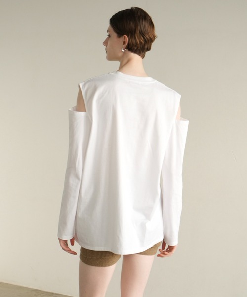 ゆりさまCLANE SHOULDER CUT TOPS  クラネ　MIX ① CLANE（クラネ）の「SHOULDER CUT TOPS（Tシャツ/カットソー
