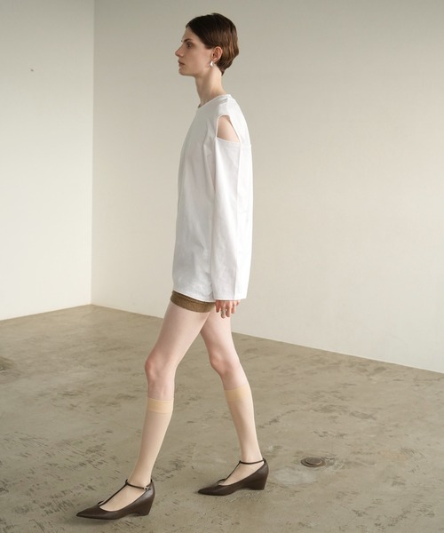 CLANE（クラネ）の「SHOULDER CUT TOPS（Tシャツ/カットソー